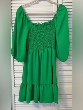 Women’s Green Smocked Dress